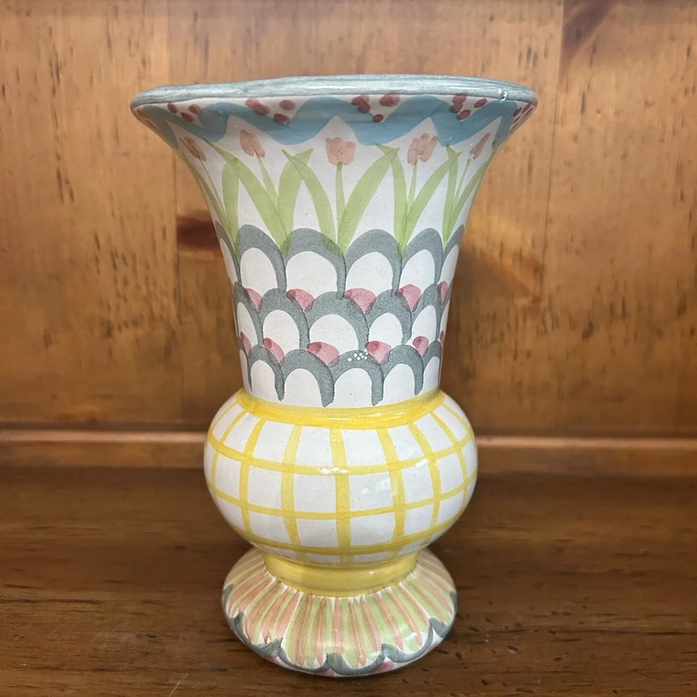 Vintage MacKenzie Childs Vase - King Ferry - Picture 2 of 8